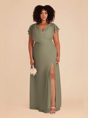 birdy grey sage shiny satin cindy wrap dress xs Shiny Satin Sea Glass Birdy Grey